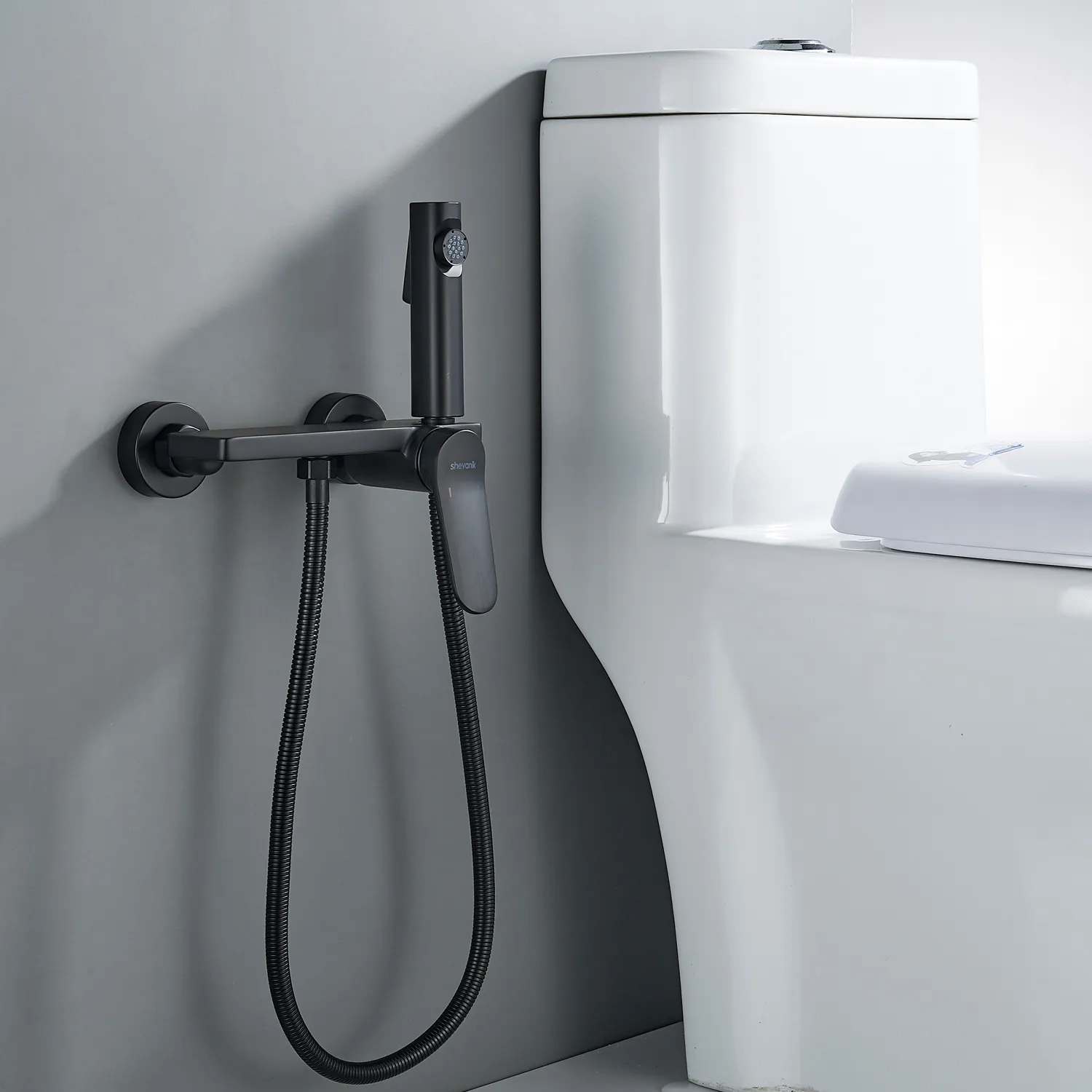 Гигиенический душ со смесителем Shevanik S4305H-1, черный