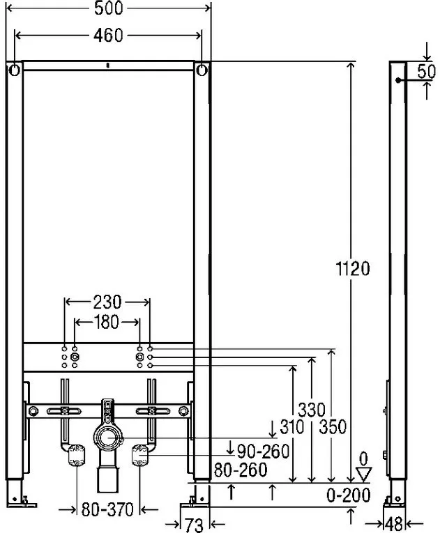 Инсталляция для подвесного биде Viega Prevista Dry (776442)