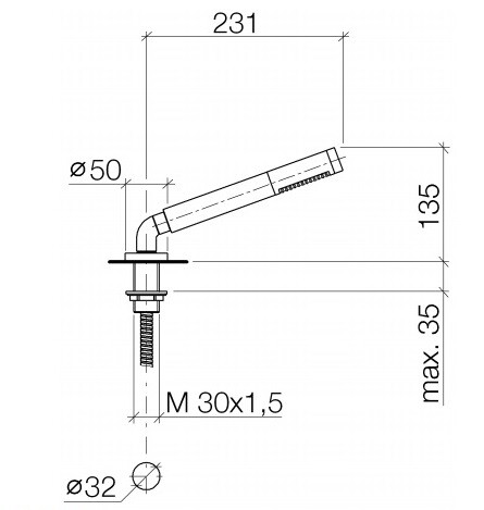 Душевой набор Dornbracht Tara, хром (27.702.979.00)