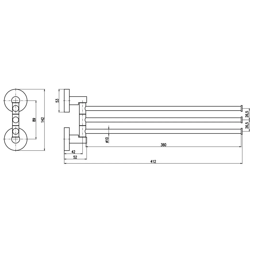 Полотенцедержатель Rav Slezak COLORADO COA0603, хром