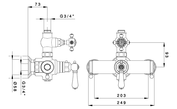 Смеситель для душа Nicolazzi Teide, золото сатинированное (Satin Gold) (4917 SG 05)