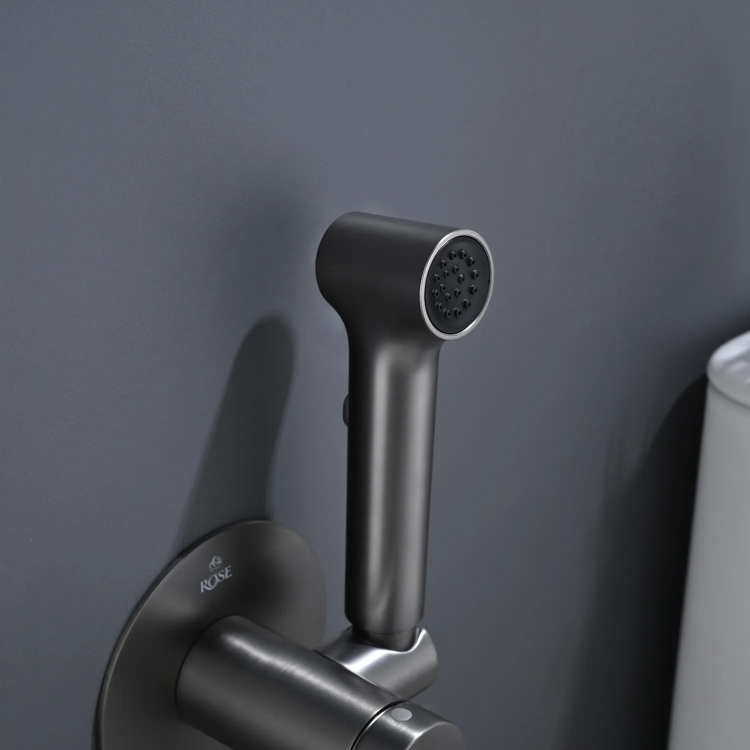 Гигиенический душ со смесителем Rose R235T, оружейная сталь