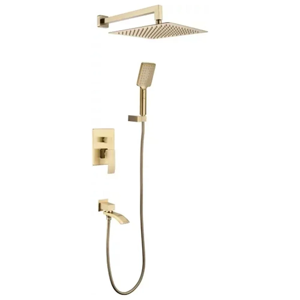 Душевая система встраиваемая Grocenberg GB5007MG, матовое золото