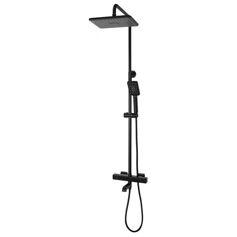 Душевая система с термостатом Grocenberg GB7005BL, черный