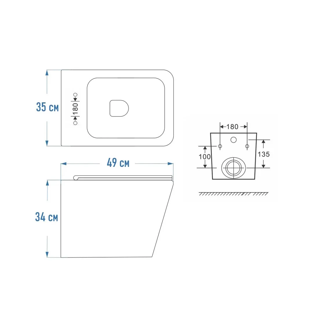 Унитаз подвесной Maretti Umbria безободковый с микролифтом, UM10PBM08-844, белый