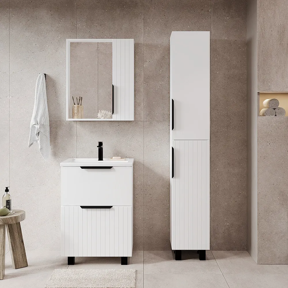 Тумба VIANT "Сицилия" MODUO 80 2 ящика белая 425x764x820 (VSIC80MDBEL-T2Y)