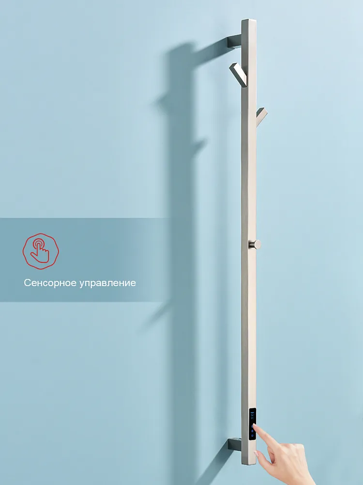 Полотенцесушитель электрический RAGLO R350.13.05 настенный сенсорный узкий с терморегулятором, сатин
