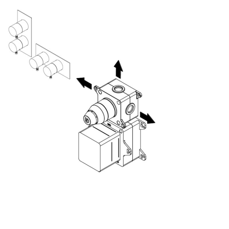 Внутренняя часть Ritmonio назначение-смеситель для душа термостатический, не окрашен (PM0030K)