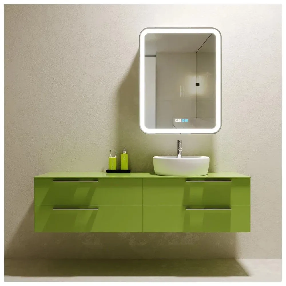 Зеркало-шкаф Silver Mirrors Фиджи 60 - 3.2 левый (часы, ТХ, подогрев, сенсорный выкл)