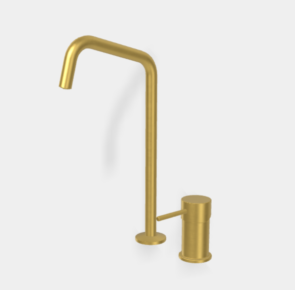 Смеситель для раковины Fima Carlo Frattini Spillo Up, брашированное золото (F3271NDOS)