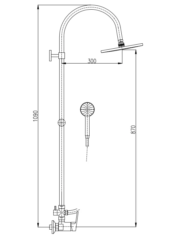 Душевая система Rav Slezak Colorado CO182.5/3CMATC