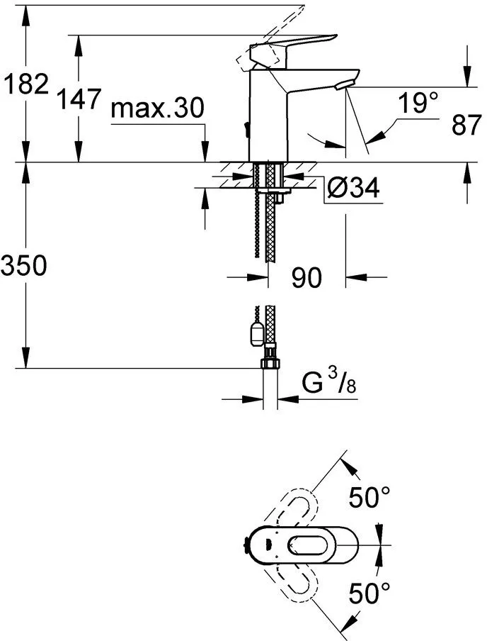 Смеситель для раковины Grohe BauLoop 23336000 хром