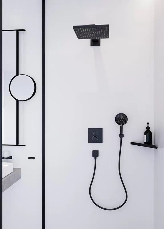 Ручной душ Hansgrohe Raindance Select S , 12 см, 3 режима 26530670, чёрный матовый