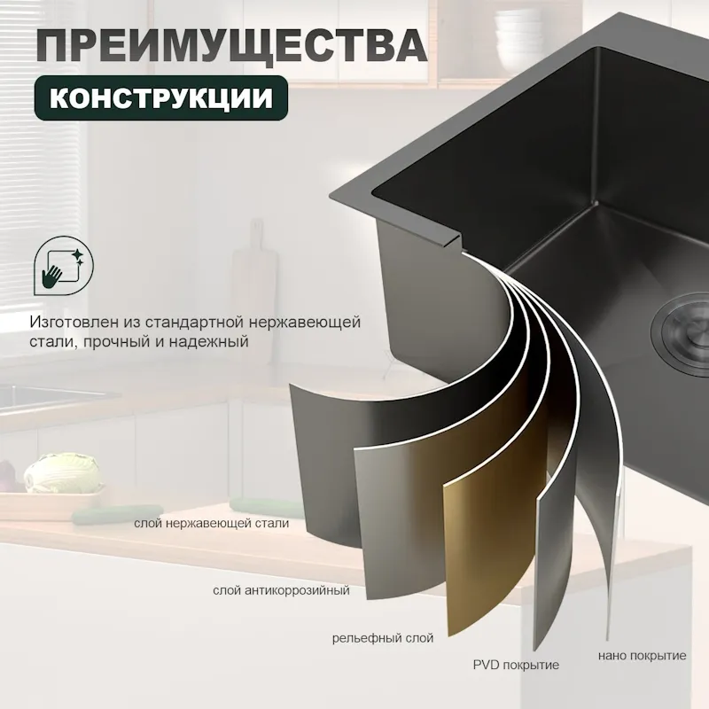 Кухонная мойка Splenka S703.7050.09, графит