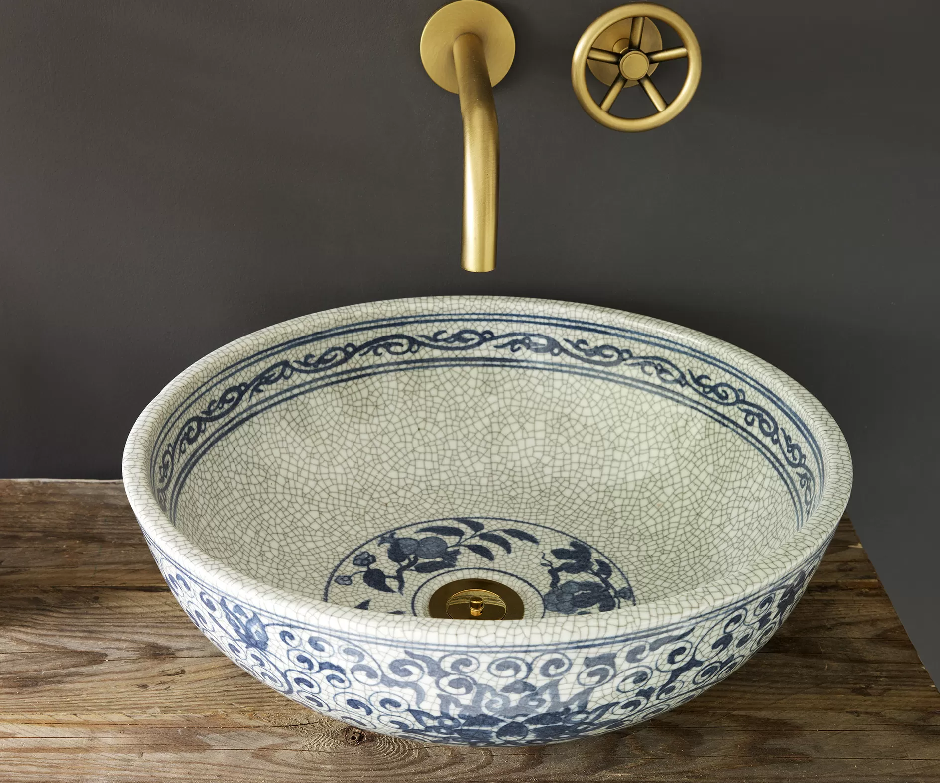 Раковина-чаша Bronze de Luxe синяя (2241)