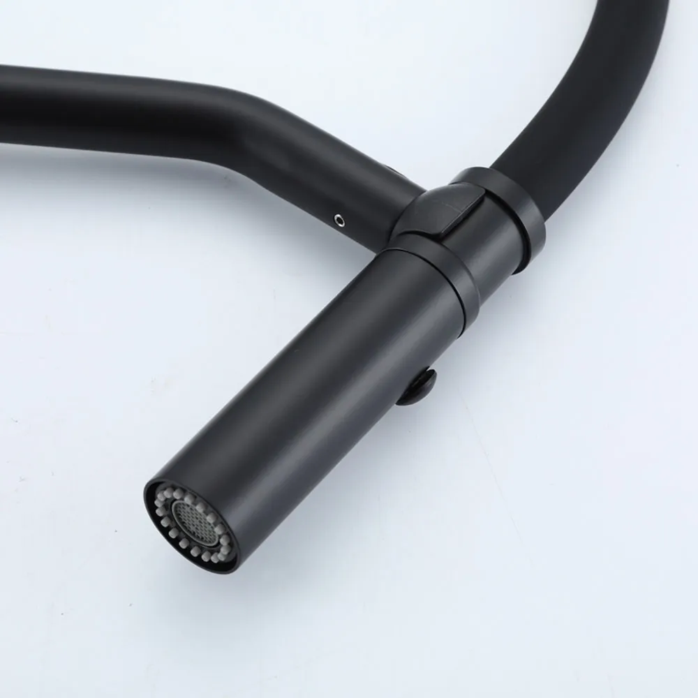 Смеситель для кухни с гибким изливом GAPPO G4098-16, черный