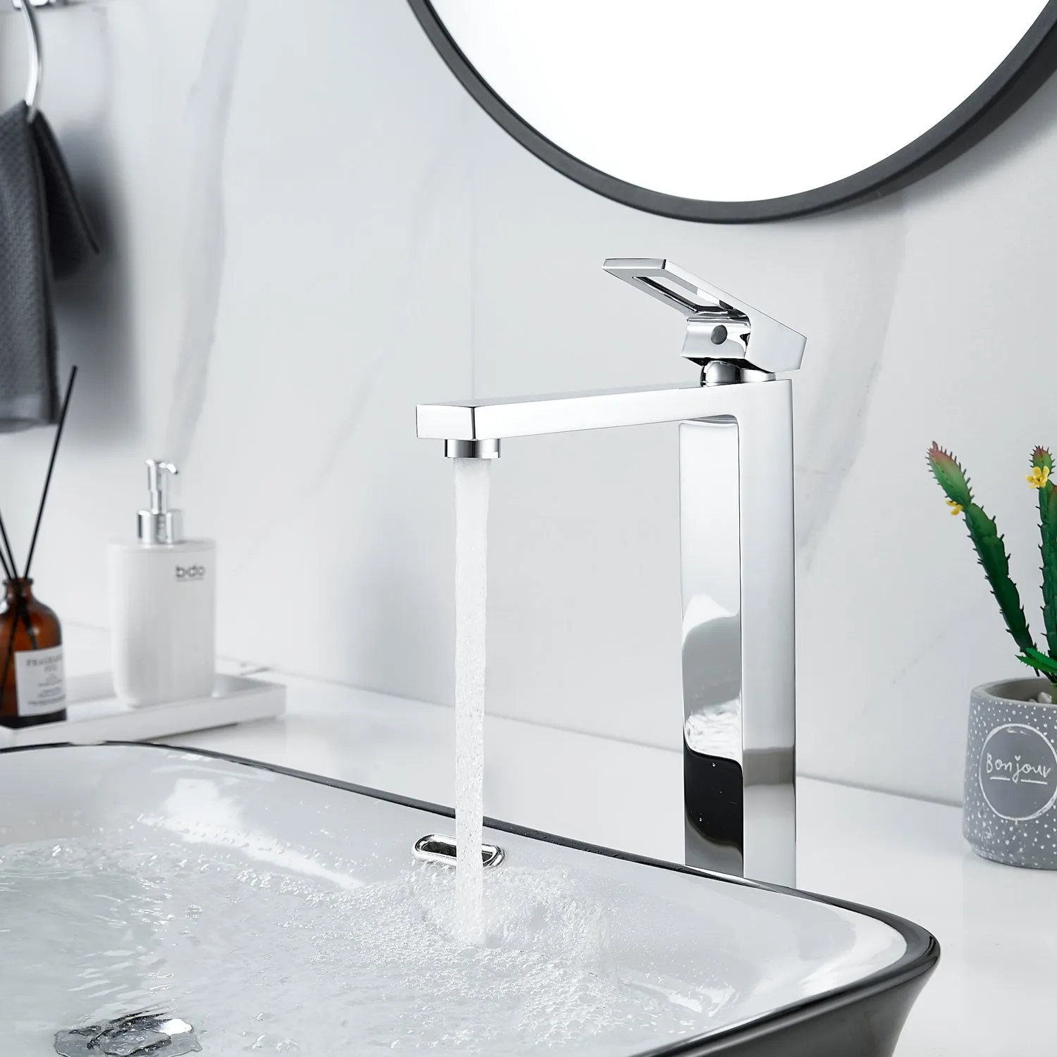 Смеситель для раковины высокий  Raffine F1196, хром