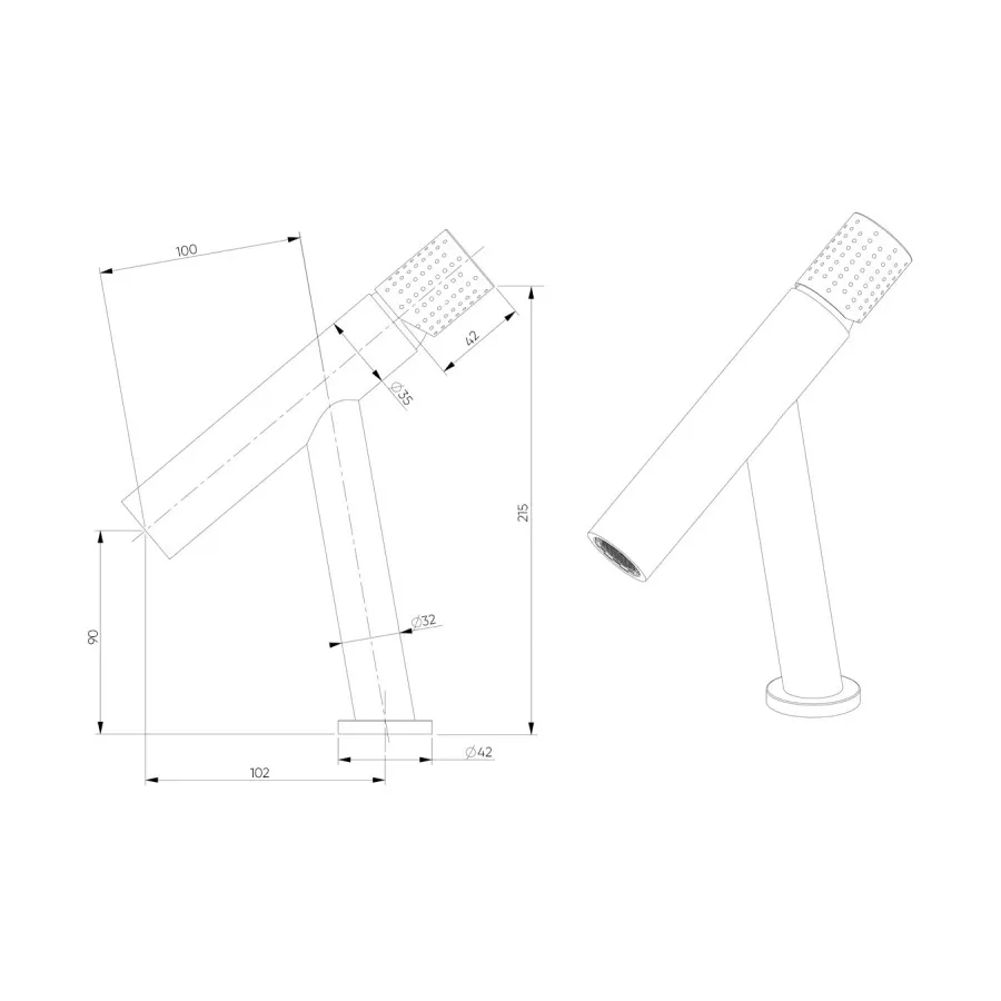 Смеситель для раковины Bronze de Luxe LIBERTY 102GG, графит