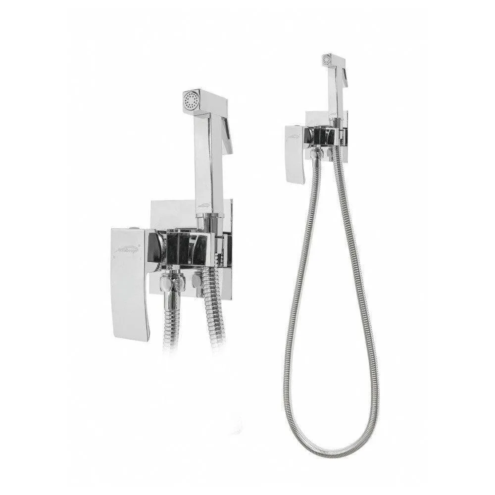 Гигиенический душ со смесителем встраиваемый Hansberge H3077C, хром