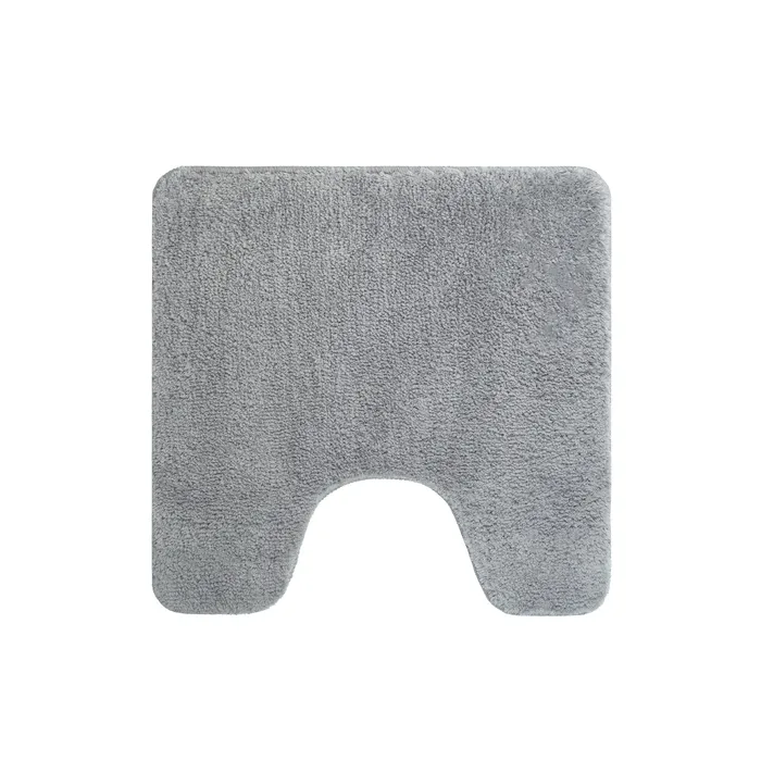 Коврик для ванной комнаты с вырезом, 50х50, микрофибра, серый, IDDIS, BTLT02Mi12