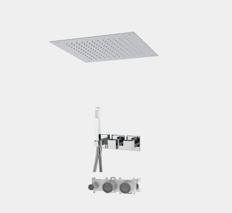 Душевой комплект Fima Carlo Frattini на 2 потребителя, черный матовый (F3989WX9Q50NS)