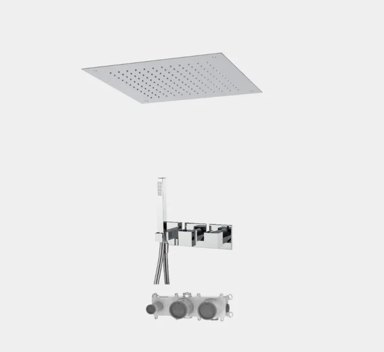 Душевой комплект Fima Carlo Frattini на 2 потребителя, черный матовый (F3989WX9Q50NS)