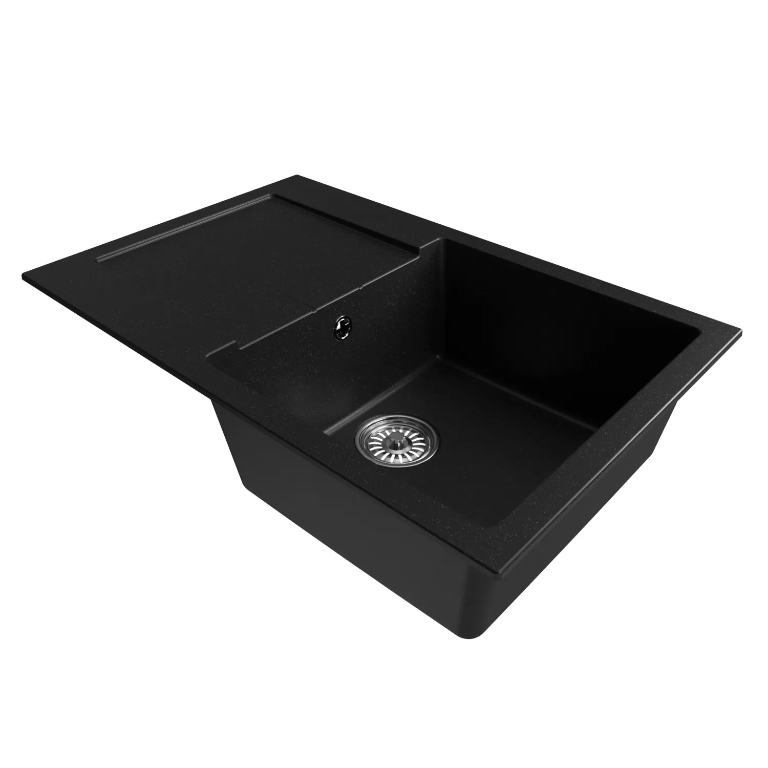 Мойка MIXLINE ML-GM31 с крылом  ультра-черная (344) 770*500*190мм NEW (552197)