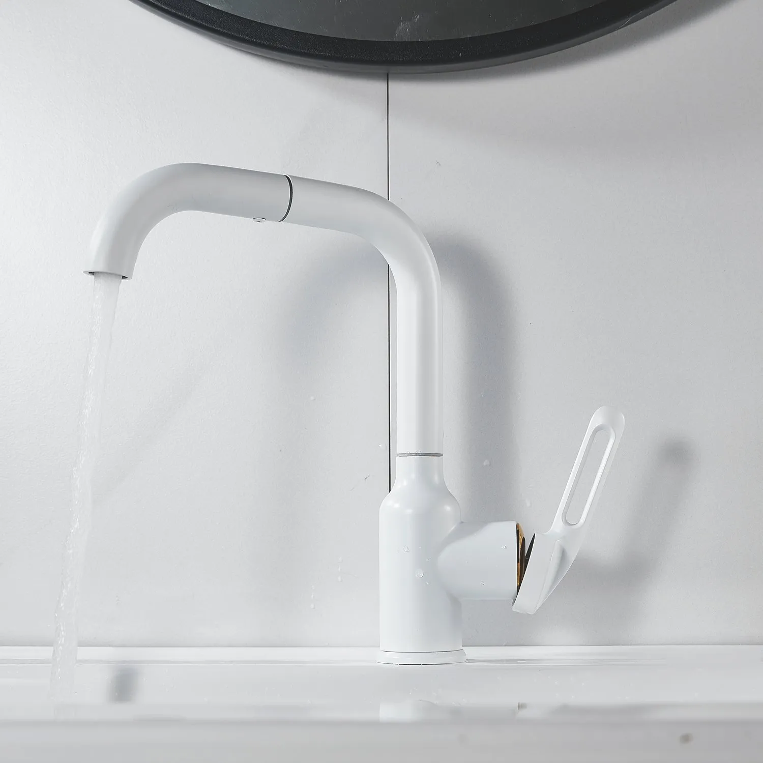 Смеситель для раковины Raffine F201C, белый