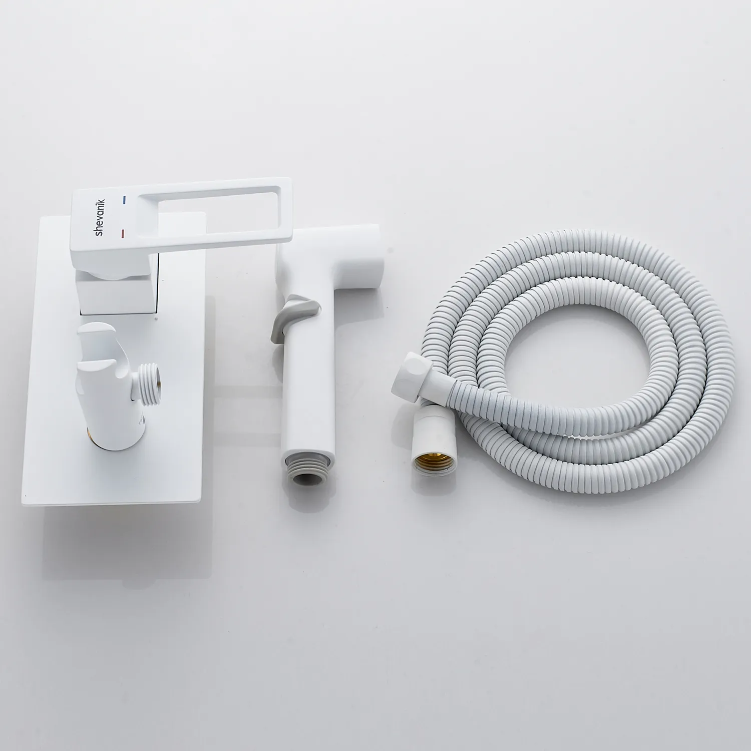 Гигиенический душ со смесителем Shevanik S6805C, белый