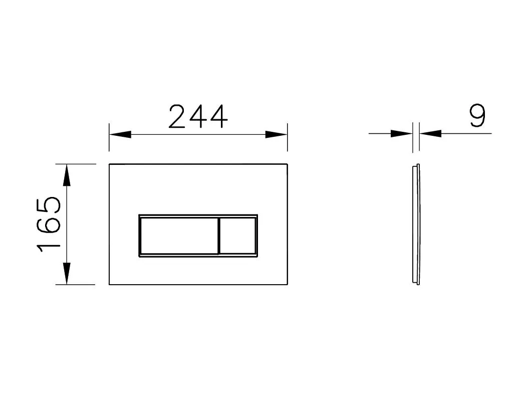 740-2311 Панель смыва Root Square, мат. черн.