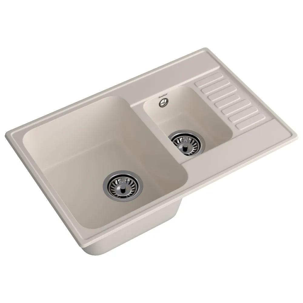 Кухонная мойка GranFest QUARZ 21К, белый
