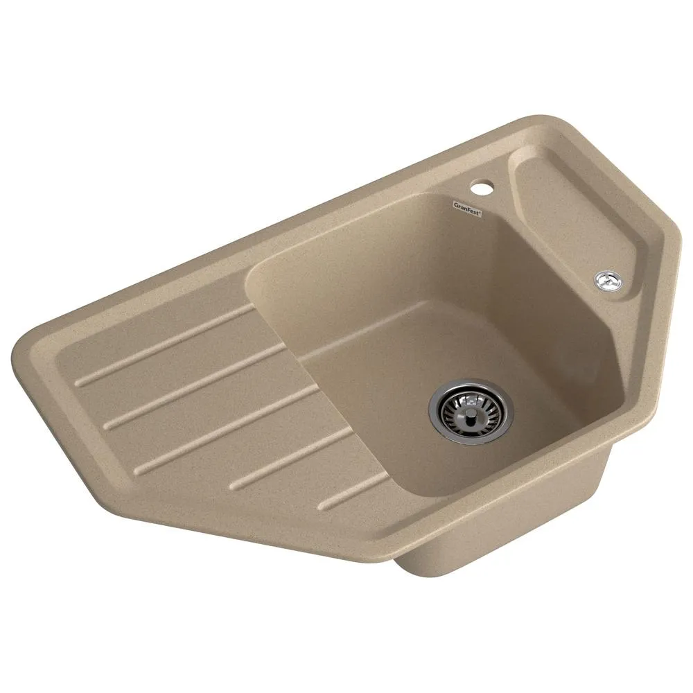 Кухонная мойка GranFest CORNER 800E, песок
