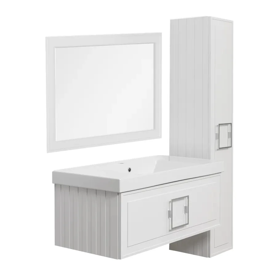 Зеркало с подсветкой La Fenice Cubo Bianca 80х60, белое