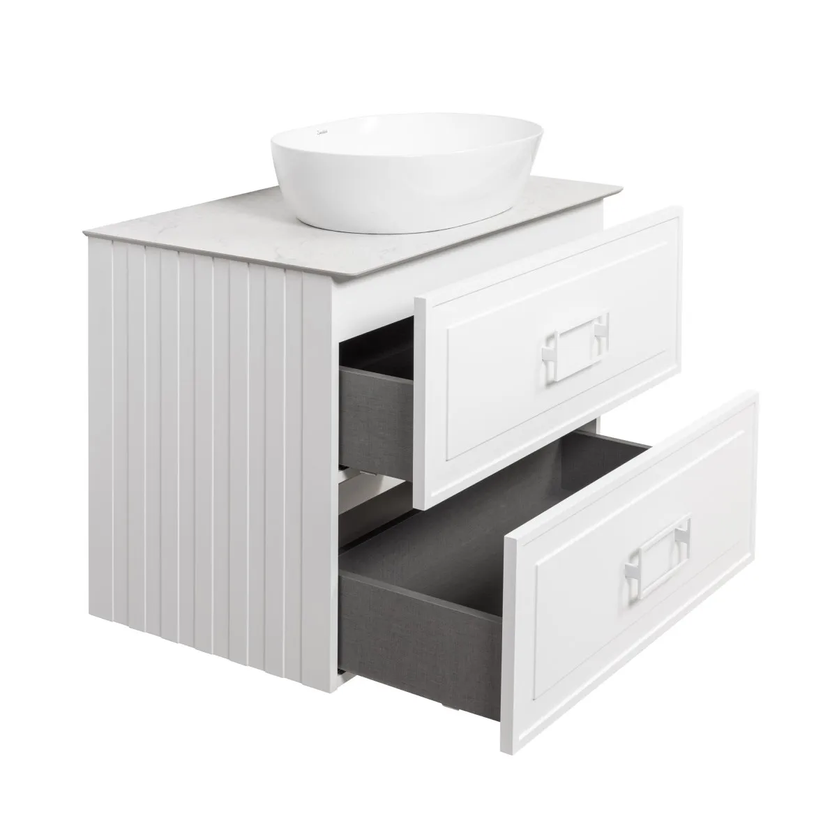 Тумба под раковину подвесная La Fenice Cubo TWIN FNC-01-CUB-B-100-2, белая