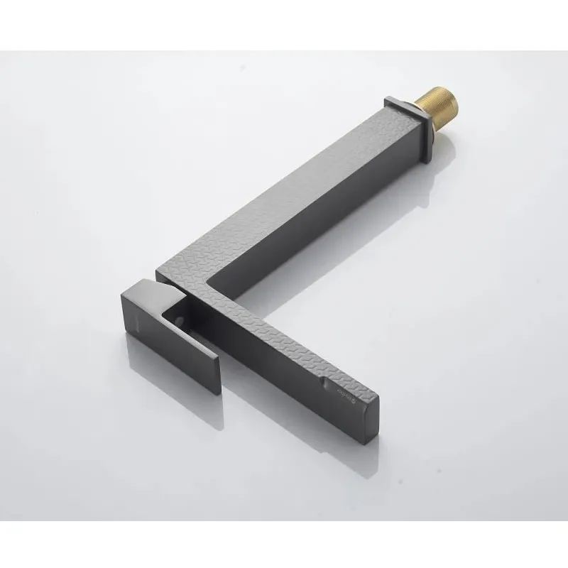 Смеситель для раковины высокий Knotlor KN-24/GMP, оружейная сталь