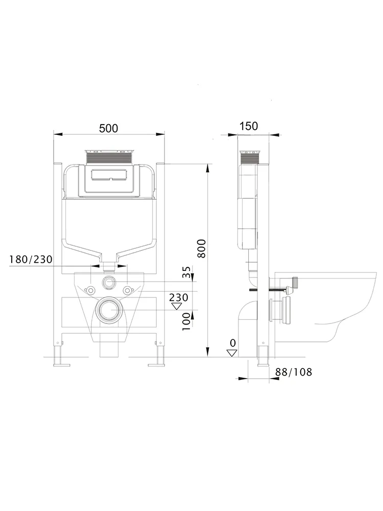 SET AQUATEK ЛИБРА T-TDI002 рама Standard INS-0000018+унитаз AQ1505T-00 с тонким сиденьем soft-close+крепление KKI-0000002 +кнопка TDI-0000002