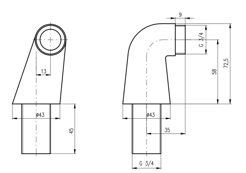 Уголок на борт ванн Rav Slezak MD0234SM