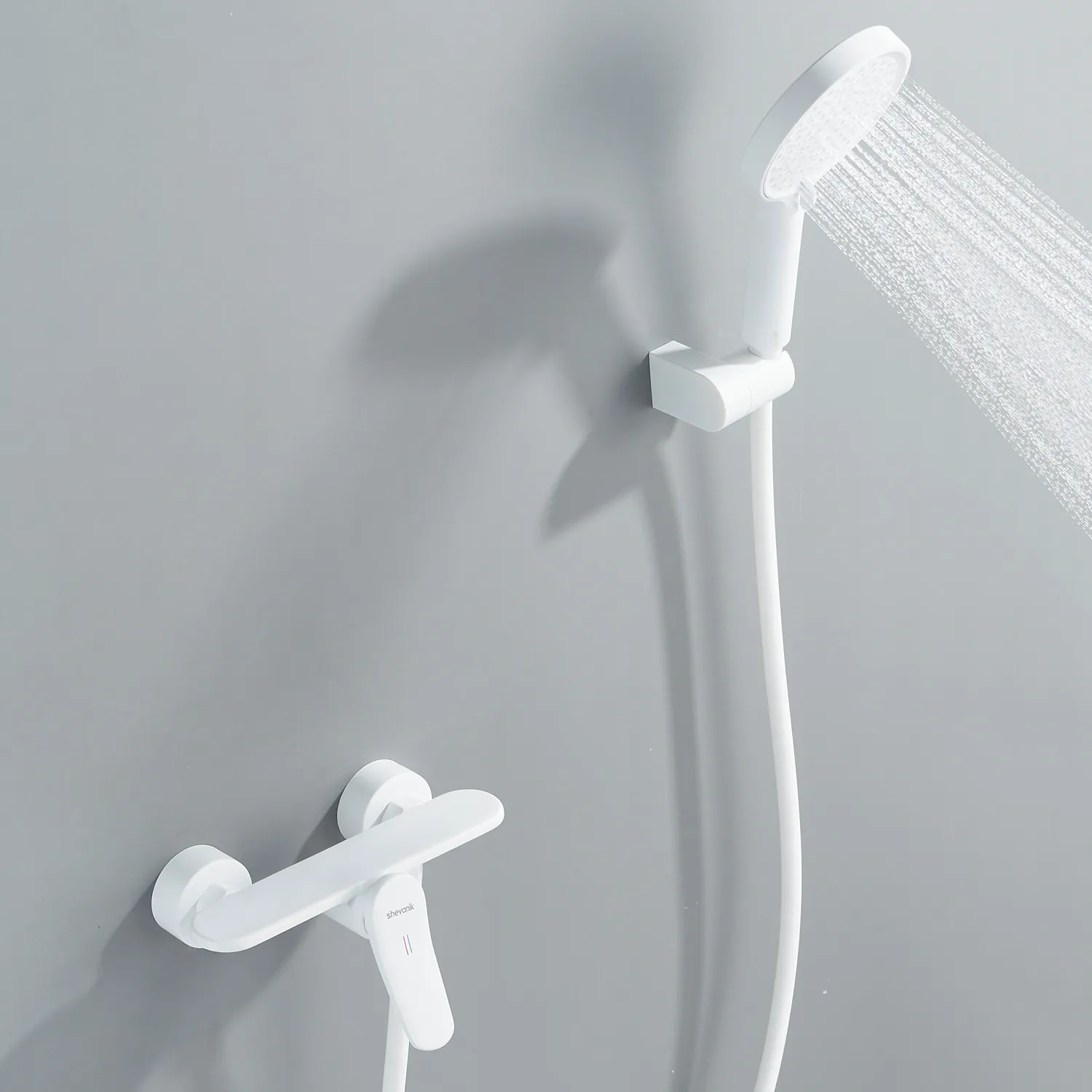 Смеситель для душа Shevanik S4716C, белый