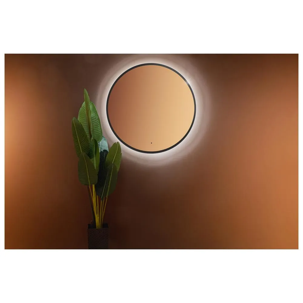 Зеркало Silver Mirrors Monaco-BLACK d1000 (бесконтактный сенсор, доп.упаковка)