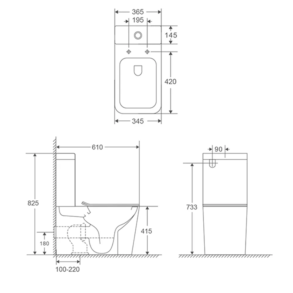 Унитаз напольный Terminus Ватикан (Торнадо 3.0) 12F61x36W, белый