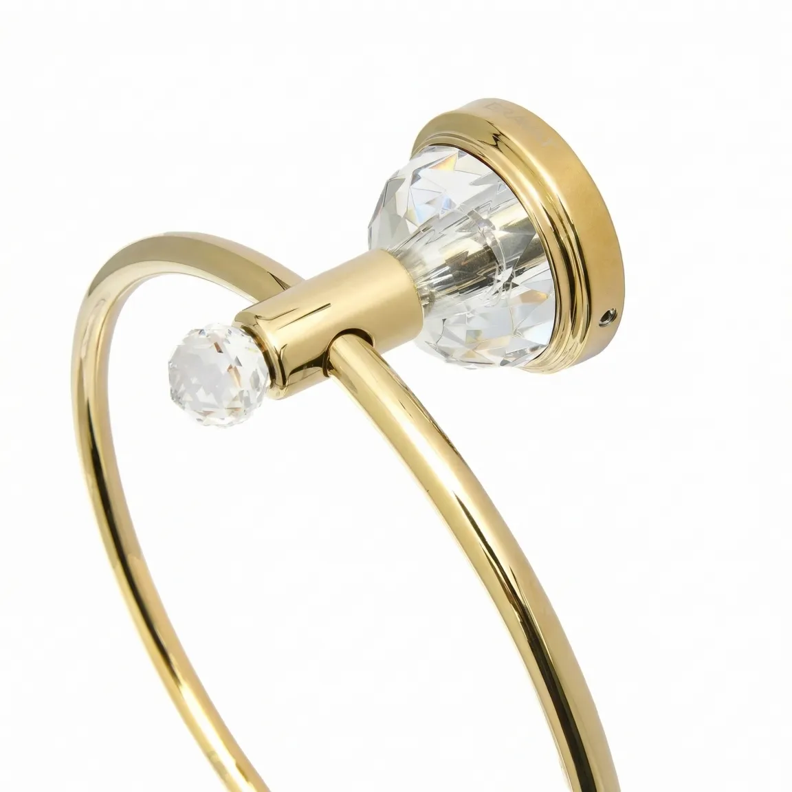 Кольцо для полотенец золото с кристаллами Swarovski BRAVAT (D7286G-SW)