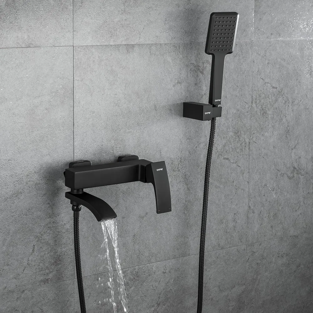 Смеситель для ванны GAPPO G3207-6, черный