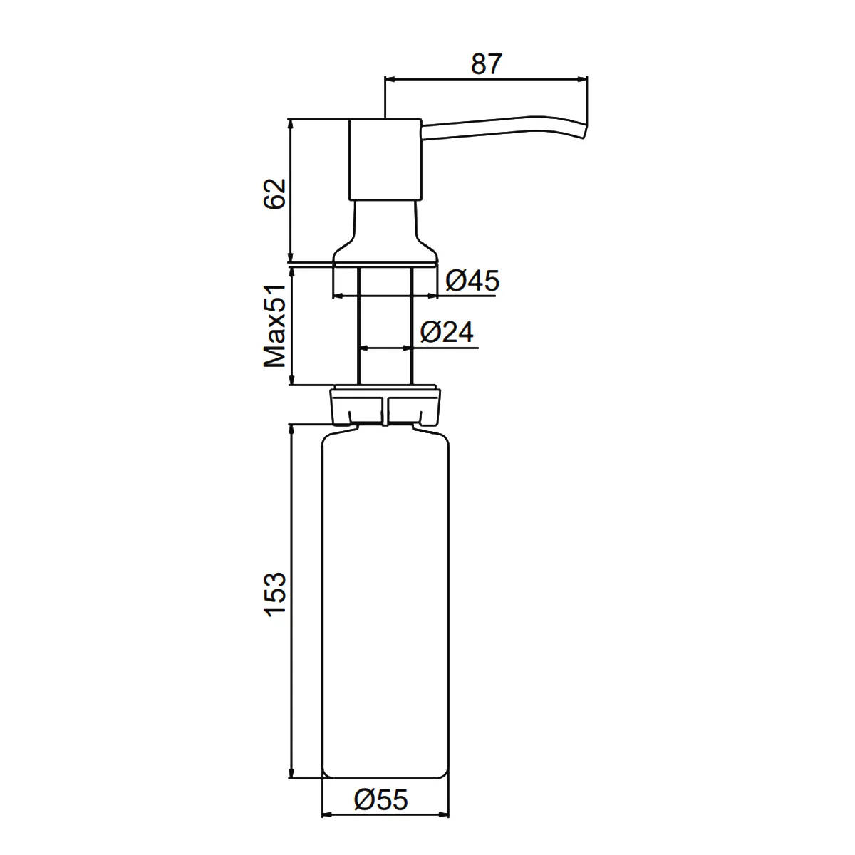 Дозатор для мыла FRAP F408-6,