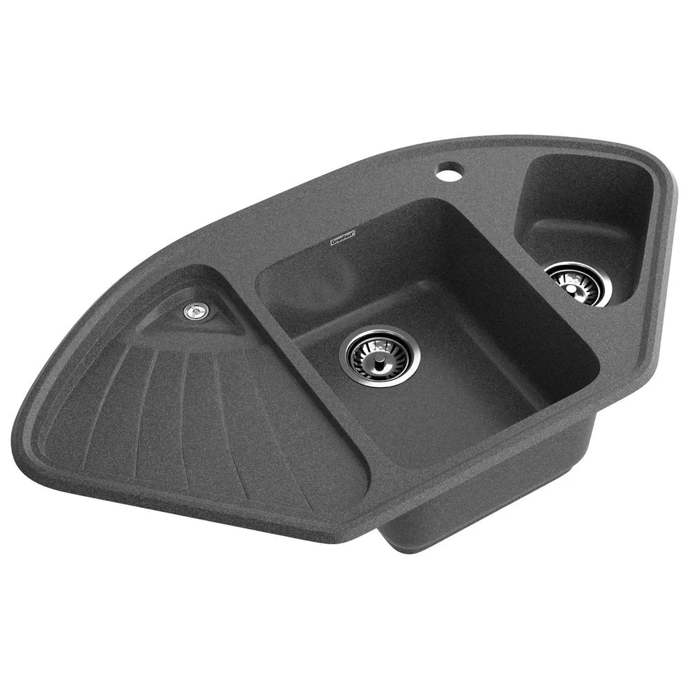 Кухонная мойка GranFest CORNER 1040E, графит