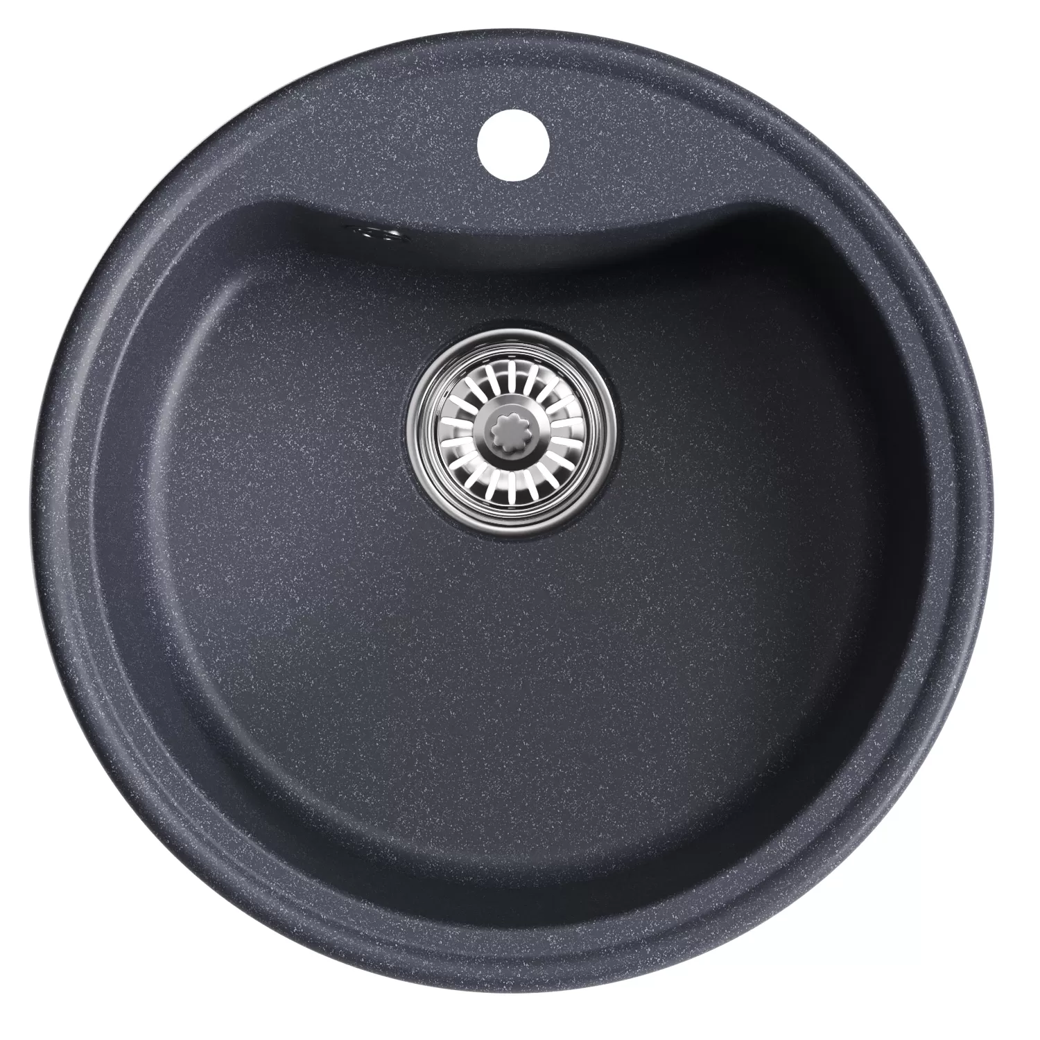 Мойкa MIXLINE ML-GM09 круглая  антрацит (343) 510 мм (глуб. чаши 190) NEW (551804)