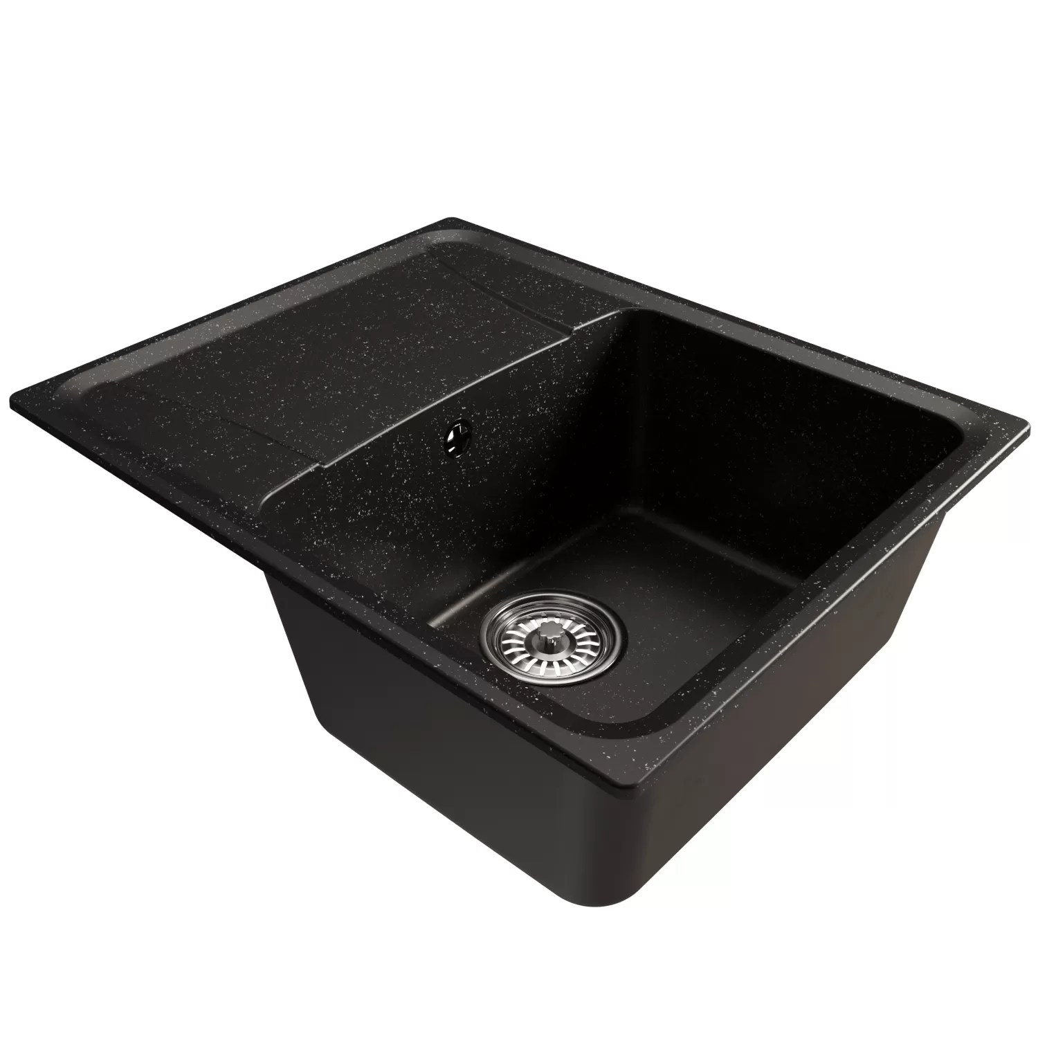 Мойка MIXLINE ML-GM26 с крылом, черная (308), 470*580*190мм NEW (552076)