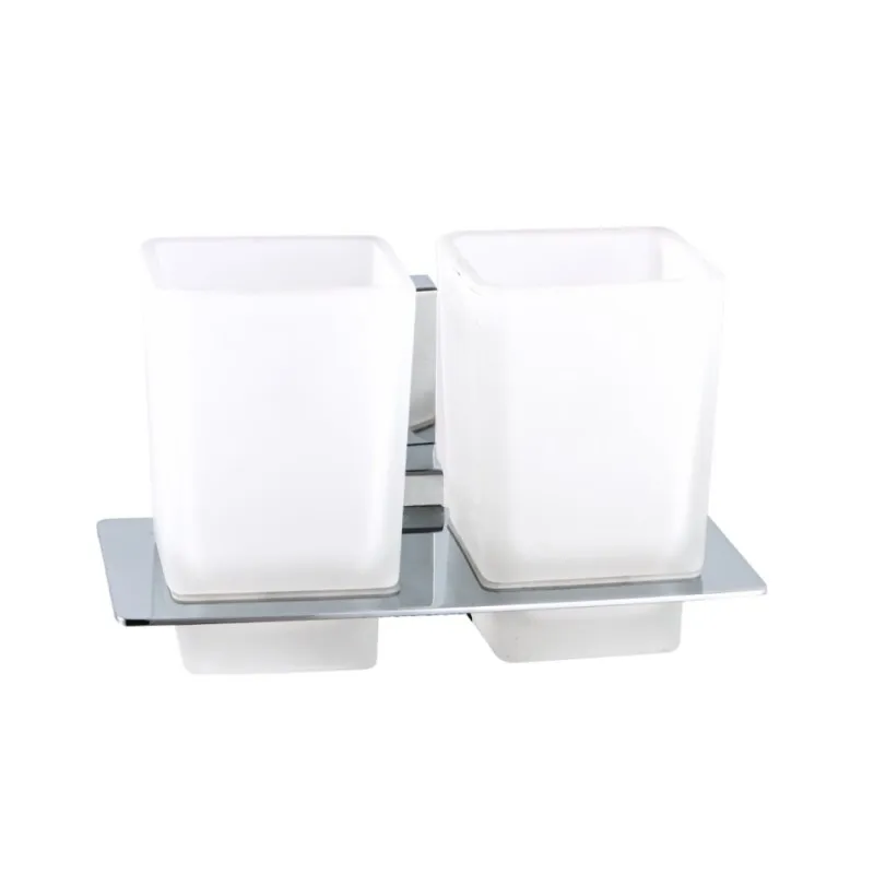 Стакан для ванной комнаты двойной D-Lin D212330, хром