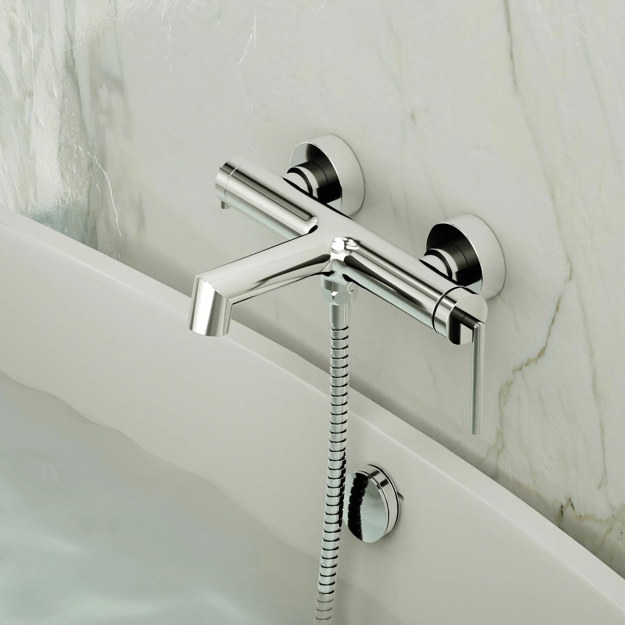 Смеситель для ванны и душа BelBagno Acqua, хром (ACQUA-VASM-CRM)