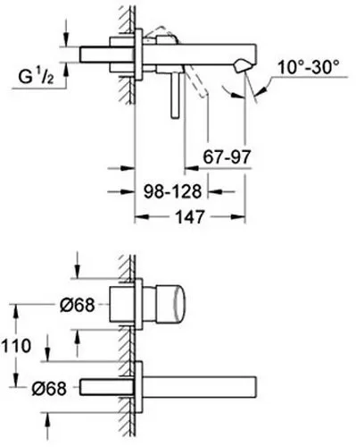 Смеситель для раковины Grohe Concetto 19575001 хром