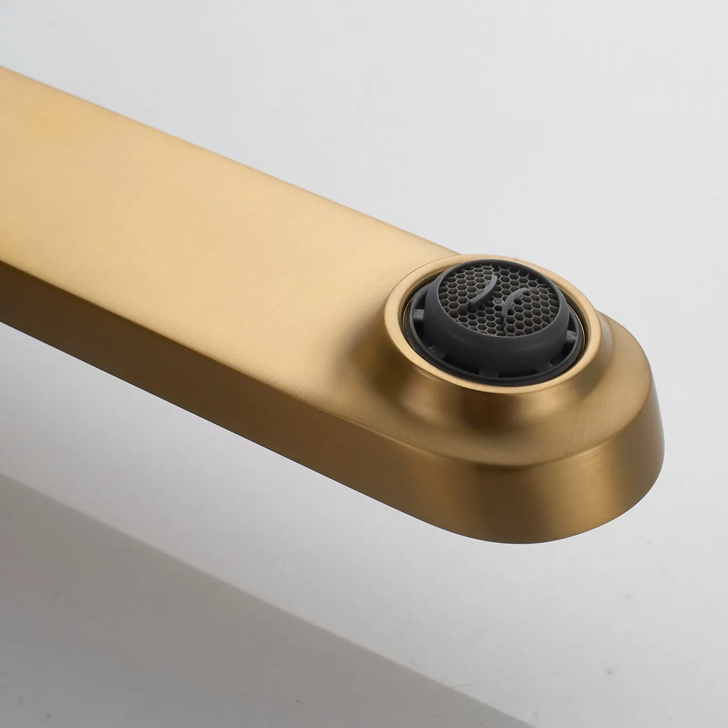 Смеситель для раковины встраиваемый Shevanik S4341G, золотой сатин